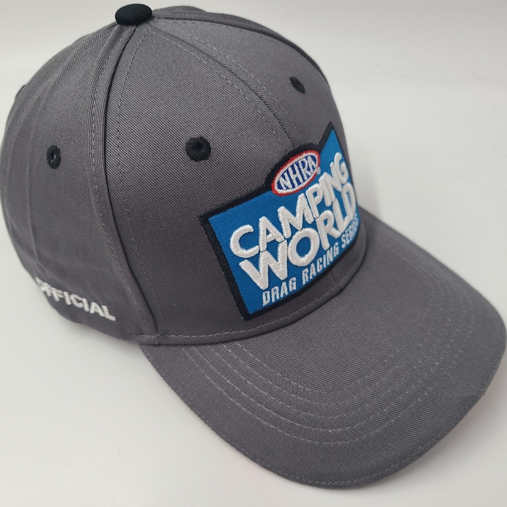 NHRA Hat Adjustable Camping World Gray Blue Drag Racing Series 2023 Official Men